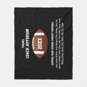 Gepersonaliseerde dank u Football Coach Custom Fleece Deken (Voorkant)