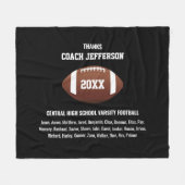 Gepersonaliseerde dank u Football Coach Custom Fleece Deken (Voorkant (Horizontaal))