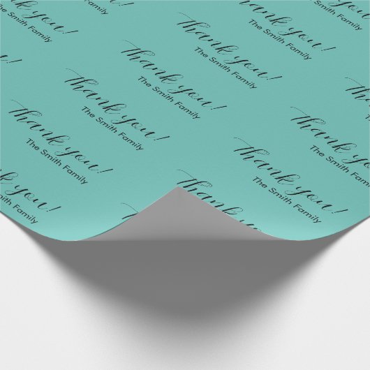 Gepersonaliseerde dank u geschenk wrapper cadeaupapier (Hoek)