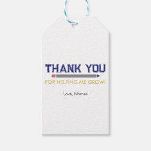 Gepersonaliseerde dank u Leraar Waardering Custom Cadeaulabel