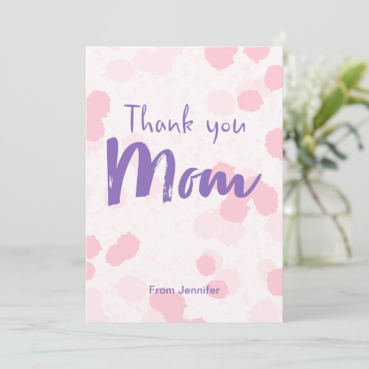 Gepersonaliseerde dank u Mam Moederdag Kaart (Staand voorkant)