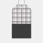 Gepersonaliseerde Dank u Moderne Tartan Schaatsen Cadeaulabel (Achterkant)