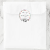 Gepersonaliseerde dank u Roos gouden bruiloft zege Ronde Sticker (Tas)