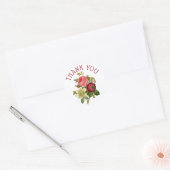 Gepersonaliseerde dank u Rozen Floral Chic Sticker (Envelop)
