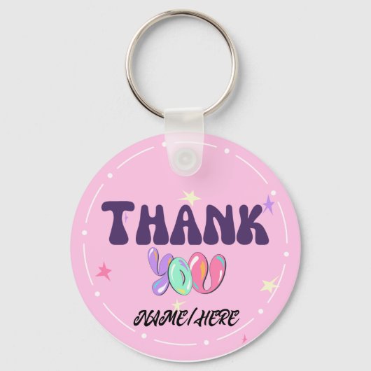 Gepersonaliseerde dank u Sleutelhanger - aangepast (Voorkant)