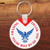 Gepersonaliseerde dank u Sleutelhanger - aangepast (Achterkant)