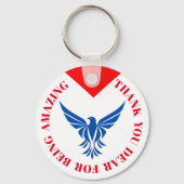 Gepersonaliseerde dank u Sleutelhanger - aangepast (Achterkant)