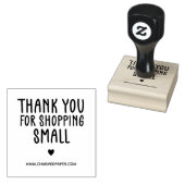 Gepersonaliseerde dank u voor het winkelen klein 	rubberstempel (Gestempeld)