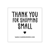 Gepersonaliseerde dank u voor het winkelen klein 	rubberstempel (Afrduk)