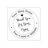 Gepersonaliseerde dank u voor uw zakelijke bestell 	rubberstempel (Afrduk)