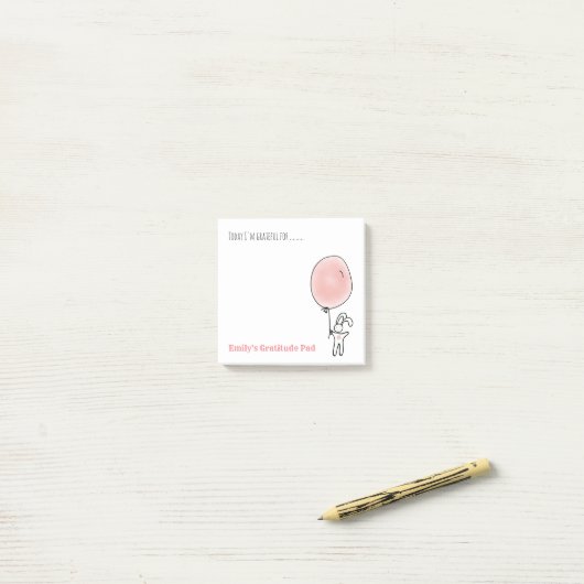 Gepersonaliseerde dankbaarheid Notelets - Geef Bed Post-it® Notes (Op bureau)