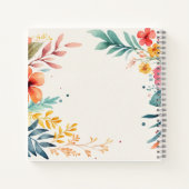 Gepersonaliseerde Dankbaarheid Tijdschrift bloemen Notitieboek (Achterkant)