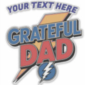 Gepersonaliseerde Dankbare Papa Superheld  Sticker (Voorkant)