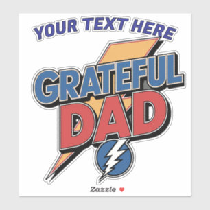 Gepersonaliseerde Dankbare Papa Superheld Sticker