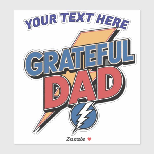 Gepersonaliseerde Dankbare Papa Superheld  Sticker (Vel)