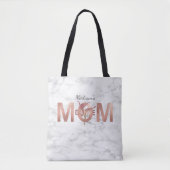 Gepersonaliseerde Dans Mama Roos Goud Glitter Marm Draagtas (Voorkant)