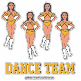 Gepersonaliseerde dans Team Zonnebloem Stenen #2 Sticker