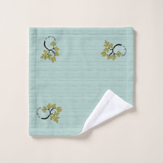 Gepersonaliseerde dansboom Olijfgroen Bad Handdoek (Wasdoekje)