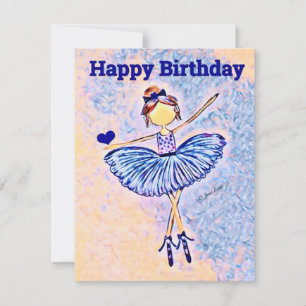 Gepersonaliseerde danser Birthday Kaart ballerina