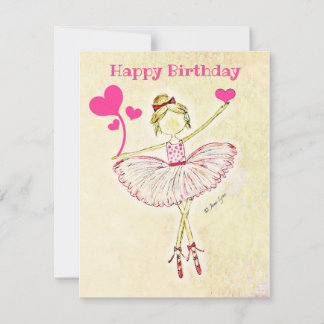 Gepersonaliseerde danser Birthday Kaart ballerina