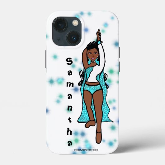 Gepersonaliseerde danser iPhone / iPad hoesje Aqua (Achterkant)