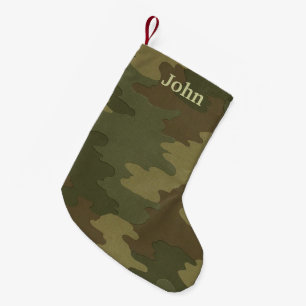 Gepersonaliseerde Dark Camouflage Kerstkous Kleine Kerstsok