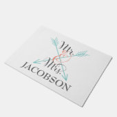 Gepersonaliseerde de heer en mevrouw Doormat Deurmat (Schuin)