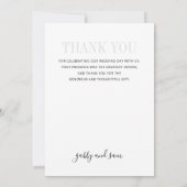 Gepersonaliseerde de heer Mrs. Married Name Weddin Bedankkaart (Achterkant)