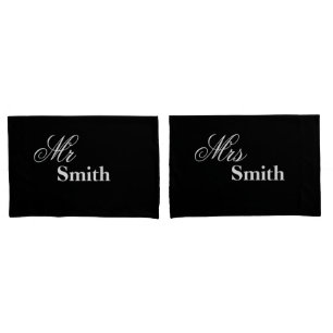 Gepersonaliseerde de heer Mrs Smith (Jouw naam) Bl Kussensloop