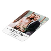 Gepersonaliseerde de heer Mrs Typography Wedding P Magneet (Linkerzijde)
