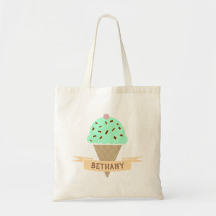 Gepersonaliseerde de Kegel van het Roomijs van de Tote Bag