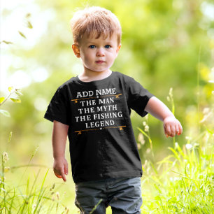 Gepersonaliseerde De Man De Mythe De Vislegend Kinder Shirts