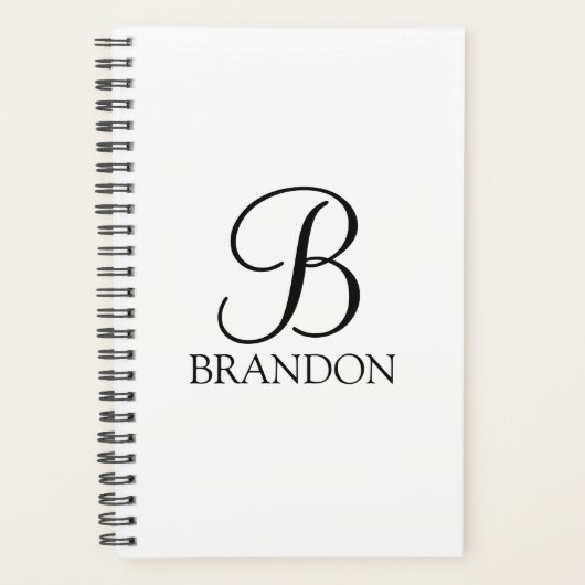 Gepersonaliseerde de Monogram en Planner van het M (Voorkant)