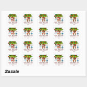 Gepersonaliseerde de Nutcracker Ballet Kerstmis Vierkante Sticker (Vel)