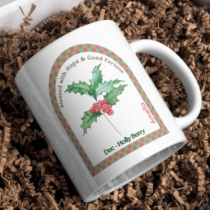 Gepersonaliseerde December Geboorte Maand Bloem Koffiemok