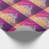 Gepersonaliseerde decoratieve kerst cadeaupapier (Hoek)