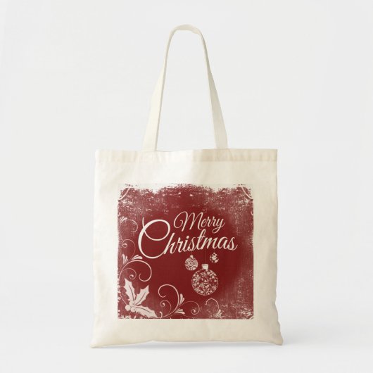 Gepersonaliseerde decoratieve kerstavond tote bag (Voorkant)