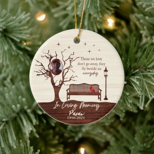 Gepersonaliseerde degenen die we liefhebben / papa keramisch ornament (Boom)