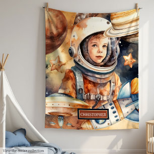 Gepersonaliseerde deken Astronaut Thema