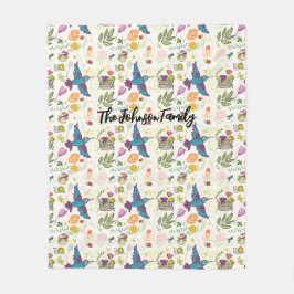 Gepersonaliseerde Deken Gift Vogel en vetplanten