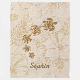 Gepersonaliseerde Deken Naam Zee Turtle Hawaii