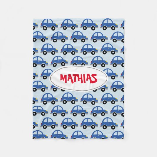 Gepersonaliseerde deken van het kind van de auto v (Voorkant)
