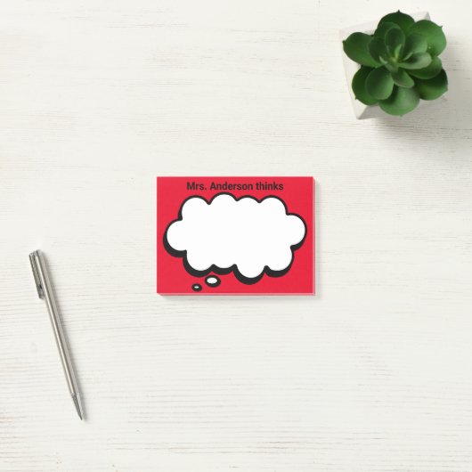 Gepersonaliseerde denkbubbel van de leraar Post-it Post-it® Notes (Kantoor)