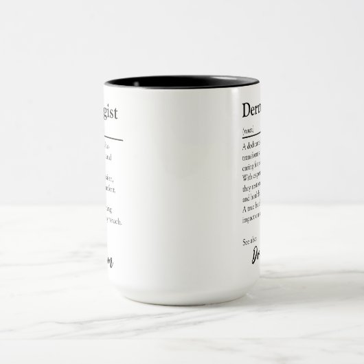 Gepersonaliseerde Dermatoloog Waardering Definitie Mok (Midden)