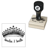 Gepersonaliseerde design kroon 	rubberstempel (Gestempeld)