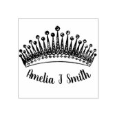 Gepersonaliseerde design kroon 	rubberstempel (Afrduk)