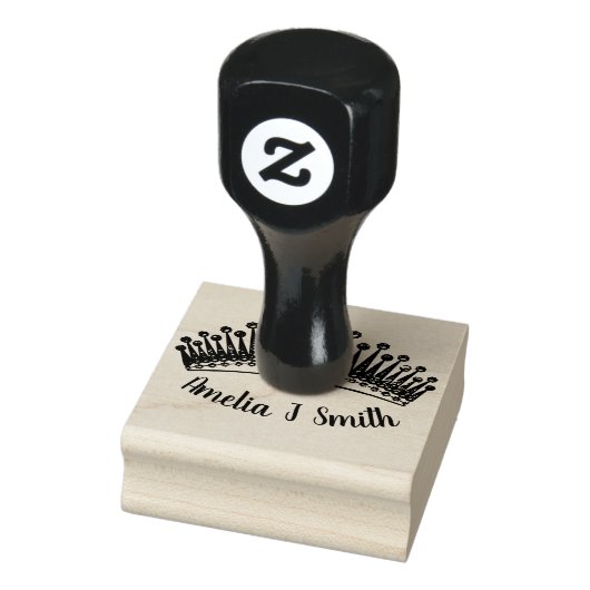 Gepersonaliseerde design kroon 	rubberstempel (Stempel)