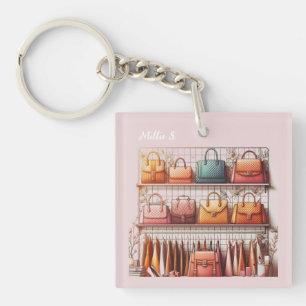 Gepersonaliseerde Designer Boutique Handtassen Sleutelhanger