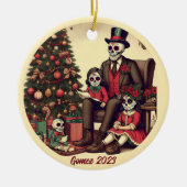 Gepersonaliseerde Día de los Muertos kerstvakantie Keramisch Ornament (Voorkant)