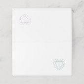 Gepersonaliseerde diamant hart plaats gast (Buitenkant ongevouwen)